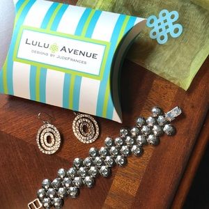 Lulu Avenue Silver Bracelet and Earrings